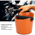 Miniatyrbilde 3 av 5: Kaffe Knock Box Espresso Grounds Bin Kaffe Sage Knock Box Kaffegrutbeholder Grind Bin Knock Out Box -d orange