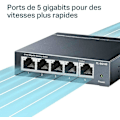 Pikkukuva 2 / 4: Ethernet-kytkin (tl-sg105) Gigabit 5 RJ45 metalliporttia 10/100/1000 Mbps, ihanteellinen laajennukseen