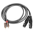 Miniatyrbillede 1 af 5: Dobbelt Hun XLR til RCA Kabel, robust 2 XLR Hun til 2 RCA Han Kabel HiFi Stereo Lydforbindelse