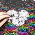 Miniatyrbillede 1 af 3: Sequin Flip Stof DIY Sequin Stof Flip Glitter Stof Dekorativ Flip Sequin Stof DIY Material Forsyning