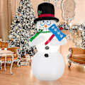 Miniatyrbillede 2 af 4: 180cm Oppustelig Snemand, Julefigur der Ryster, Juledekoration Figur med LED Lys