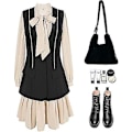 Miniatyrbillede 2 af 5: Plys Skuldertaske Blød Fluffy Tote Taske Kunstig Pels Crossbody Taske Justerbar Skulderrem Sort