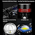 Miniatyrbillede 4 af 5: 30000-100000 Lumen Høj Effekt Led Vandtæt Lommelygte Lampe Ultra Lys, 3 Tilstand Mest Kraftfulde 50w Xlm-p70 Led Usb Genopladelig Lommelygte (25w