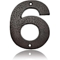 Pikkukuva 1 / 5: Valurautaiset talon numerot - 4,9 tuuman korkeat kodin osoitenumerot/postilaatikon numerot, numero 6
