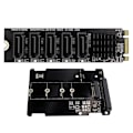 Miniatyrbild 1 av 5: M.2 SATA till SATA 3 5-Port +M.2 NGFF Enstaka Strömförsörjning Bar Board Konvertering till SATA 2.5-Port Sata