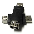 Miniatyrbillede 3 af 5: Firewire IEEE 1394 6-bens hun til USB 2.0 Type A han adapter