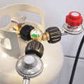 Miniatyrbilde 2 av 5: Propansplitter, 2-veis propantank Y-splitteradapter med måler, Lp-gassadapter T-grillkontakt for propansylinder, Rv Ca