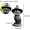 Miniatyrbillede 2 af 5: Magisk Ugle Statue Figur, Gyser Mystisk Harpiks Ugle med Heksehat, Dyreskulptur Sjov Have Statue Figur Skulptur til Indendørs Hjem Soveværelse