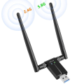 Pikkukuva 1 / 3: Langaton USB WiFi-sovitin PC:lle - 802.11ac 1200 Mbps Dual 5dBi antennit 5G/2.4G