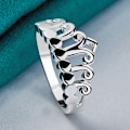 Miniatyrbillede 5 af 5: 925 Sterling Sølv Krone Ring 7-10 Fashion Charm Smykker 7