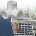 Miniatyrbillede 2 af 4: 3-vejs PVC-fitting PVC-rørforbindelser, tredimensionelle fittings, møbelforbindelser, drivhusramme (32mm, 4stk)