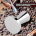 Miniatyrbillede 3 af 5: 40mm Diameter Kaffeepres, Rustfrit Stål Kaffehammer Værktøj Flad Bund Kaffe Bønne Pre