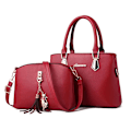 Miniatyrbillede 2 af 5: Dame Designer Skuldertasker Casual Tote Tasker Sammensatte Crossbody Tasker Mode Luksus 2 Stykker Per Sæt winered
