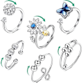 Miniatyrbild 1 av 5: Pcs Fidget Ångest Ringar Justerbara Ringar Set Justerbara Ringar Fidget Ringar Steam Sleeves