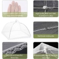 Miniatyrbild 4 av 5: 3-pack matskydd 14 tum pop-up krypterat nät tallrik serveringstält, fint nät paraply för utomhusbruk, fester, picknickar, grillfester, återanvändbara och hopfällbara