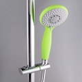 Miniatyrbillede 3 af 5: Krom ABS brusehoved Holder Bruser Holder Clip on Shower Bar Håndbruser Holder 360 Rotation til badeværelse Oval,S