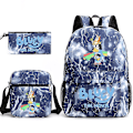 Pikkukuva 2 / 2: Bluey kolmiosainen koululaukku Lightning Blue 1