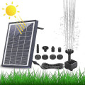 Miniatyrbillede 1 af 5: 6W Solardrevne Springvand - Indbygget 1500mAh Batteri, Opgraderet Solardrevet Vandpumpe, Vandpumpe med 6 Springvandsformer til Have, Flydende Solardrevet Springvandspumpe