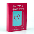 Pikkukuva 1 / 4: Englanninkielinen versio Excited & Exhausted -paripelistä, juomapeli korttipeli