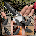 Miniatyrbillede 4 af 5: Overlevelseskniv Foldbar Kniv: Overlevelseskniv Jagtkniv Enhånds Kniv Lommekniv Multifunktionel Foldbar Bilkniv - Kniv