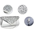 Miniatyrbillede 2 af 5: Kvinders Glitter Sequins Kuvert Aften Taske Håndtaske Fest Brude Clutch Pung