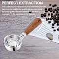 Miniatyrbillede 4 af 5: 58mm Bundløs Portafilter Kompatibel Med Expobar, Rocket, Rancilio, Faema Og Wega Med 1 Kop Filterkurv Inkluderet