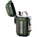 Miniatyrbillede 1 af 5: Vandafvisende Udendørs Vindtæt Lighter Dobbelt Bue Lighter Elektriske Lightere USB Genopladelig - Flammeløs - Plasma Kølige Lightere Til Camping, Vandreture, Eventyr