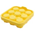 Återanvändbar isform med rosdesign, 9-facks isbitsform YELLOW