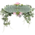 Miniatyrbillede 3 af 5: Mini Julekrans Kunstig Krans Dør Tærskel Blomst DIY Bryllup Hjem Stue Fest Vedhæng Væghængning Julekrans Vinterkrans fo