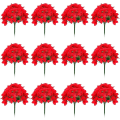 Miniatyrbild 1 av 5: 7 Huvuden Jul Konstgjorda Julstjärna Blommor Faux Julstjärna Buske Buketter Silke Julstjärna Julgran Prydnader Julstjärna