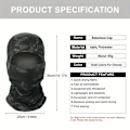 Miniatyrbillede 3 af 4: Fugtabsorberende Camouflage Balaclava Hat til Udendørs Sport, Vandreture og Cykling - Solbeskyttelse og Komfortabel Hovedbeklædning