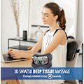 Miniatyrbilde 2 av 4: Shiatsu rygg- og nakkemassasje - 3D elting dypvevsmassajepute med varme for muskelavslapping, stoler og biler - Svart (ZMA-13-BK)
