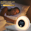 Miniatyrbild 4 av 5: Nattlampa med Bluetooth-högtalare, dimbar stämningsbelysning med LCD-display / smart väckarklocka, 4 ljusstyrkor