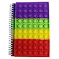 Miniatyrbild 1 av 4: Pop It Fidget Toy Push Pop Bubble Notebook Push It Bubble Silikonfodral Anteckningsbok Studentmaterial