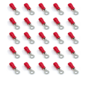 Miniatyrbillede 1 af 5: 25 stk. Røde 3,7 mm Isoleret Krympe Ring Elektrisk Stikkontakt Terminal Stik