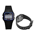 Pikkukuva 1 / 3: Luksuskello Classic Digital Watch F-91W Unisex Retro Vintage Sport LED Vedenkestävä [LGL] musta