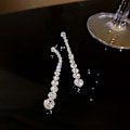 Miniatyrbilde 2 av 5: Øredobber Dråpe Øredobber Lange Øredobber Dangle Statement Kjede Øredobber Rhinestone Gave