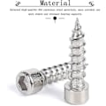 Miniatyrbillede 3 af 3: 100 stk. M4 304 Hex Hoved Selvskærende Skruer - Hexagon Hulhoved Kapselskruer Hex Hoved Skruer Rustfrit Stål Hardware Fastgørelseselementer