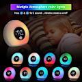 Pikkukuva 3 / 5: Yöpöytäkosketuslamppu, 5-in-1 LED-pöytälamppu Bluetooth-kaiuttimella, 12/24 tunnin digitaalinen herätyskello