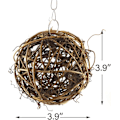 Miniatyrbillede 5 af 5: Fugle Rattan Bolde, Flettet Rattan Bolde Tyggelegetøj til Papegøje, Undulat, Kakadue, Budgerigar, Kærlighedsfugl, Myna, Konure, Ara, Fink (3 stk)