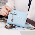 Miniatyrbilde 1 av 5: Mini Faux Lær Bifold Søt 3 Katt Glidelås Clutch Lommebok Håndveske for Kvinner Jenter