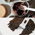 Miniatyrbilde 4 av 5: Kaffeskje med espressokvernbørste 4 STK 2 i 1 børste for rengjøring av espressomaskiner og skoping av tepulver, kaffeverktøy for barista hjemme kjøkken