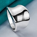 Miniatyrbilde 4 av 5: 925 Sterling Sølv Stjernerring Glatt Størrelse 6-10 Mote Smykker 9