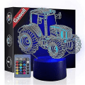 Miniatyrbillede 1 af 3: Julegave Traktor 3d Illusion Ved Sengelampe, Attoe 16 Farver C