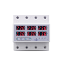 Miniatyrbilde 1 av 5: DIN-skinne 3-faset spenningsrelé 3p+n Voltmeter Amperemeter Over og Under Spenningsmonitor Reléer Protec