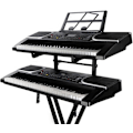 Miniatyrbild 1 av 5: Universellt Dubbelt Keyboardställ - Andra Våningen Elektroniskt Orgelhållare Rack | Bärbart Pianoställ Musik Instrumentställ Med Justerbar Höjd