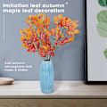 Miniatyrbillede 4 af 5: Kunstige Ahornblade Grene Blade 5 Bundter Rotter Udendørs Uv Myre