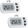Miniatyrbild 1 av 3: 2-pack kylskåpstermometer, digital frys/kyltermometer med krok - Lättläst LCD-display, max/min-funktion, vit