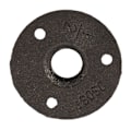 Miniatyrbillede 3 af 5: 1/2 Tommer Sort Støbejern Rørfittings Gulvflans Bsp Gevind