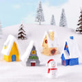 Miniatyrbild 2 av 5: Miniatyr julgran hus fe hus dekorationer, fe hus dekoration för juldekoration, jul festtillbehör,, tillbehör, 4 st C
